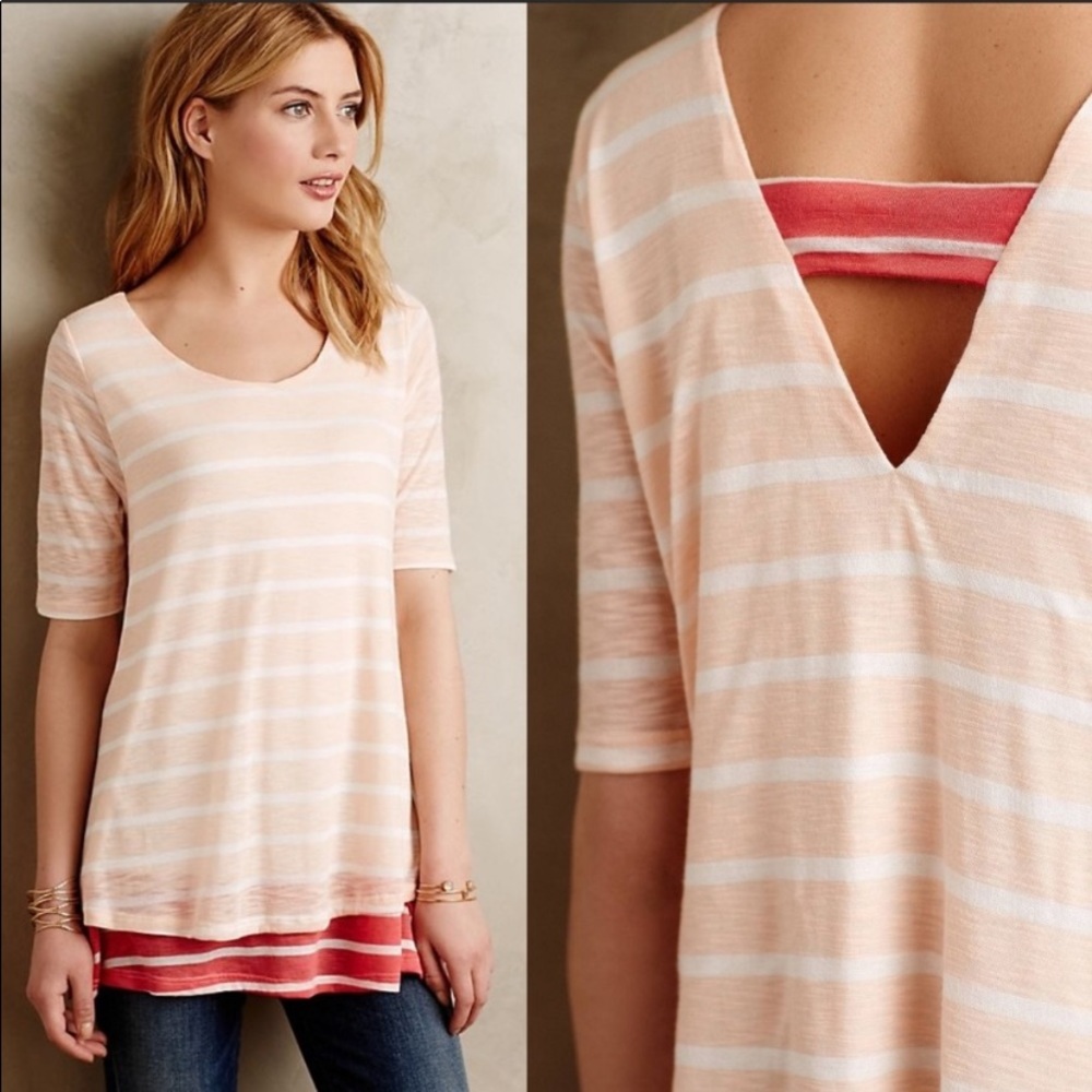 Anthropologie Puella Layered Striped Tunic NWT